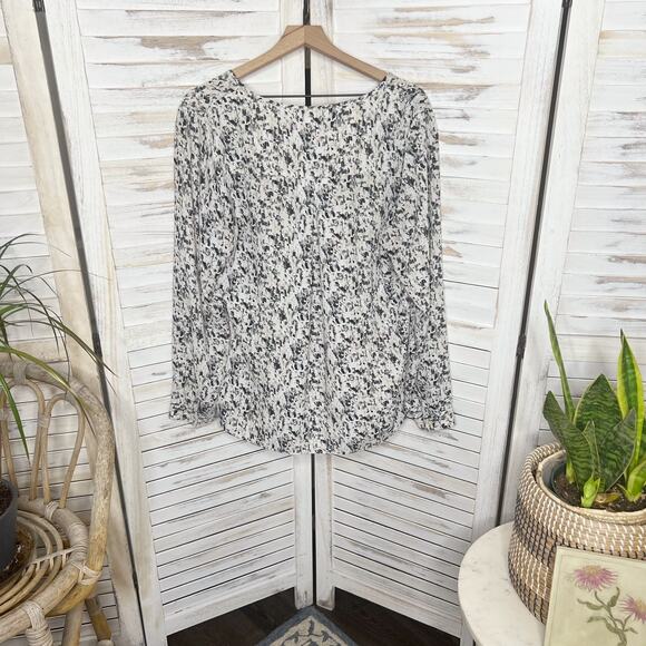 CABI STYLE 3094 Women's L Shatter Long Sleeve Blouse Popover Top Neutral Career - Picture 13 of 13